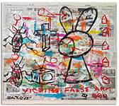 untitled (acrylic & collage on Korean newsprint)